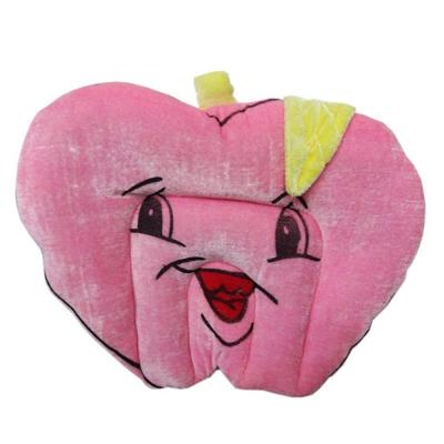Tiny Toes Velvet Baby Pillow Mustard(Rai) Filled Apple Shape (Pink)