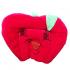 Tiny Toes Velvet Baby Pillow Mustard(Rai) Filled Apple Shape (Red)