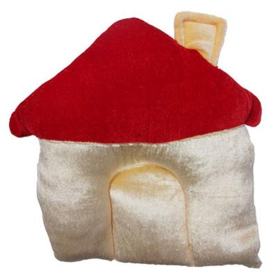 Tiny Toes Velvet Baby Pillow House Shape (Yellow)
