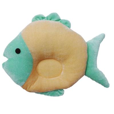 Tiny Toes Velvet Baby Pillow Fish Shape (Peach)