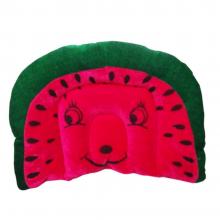 Tiny Toes Velvet Baby Pillow Mustard(Rai) Filled Watermelon Shape (Red)
