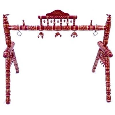 Tiny Toes Wooden Ghodiya, Cherry/Golden